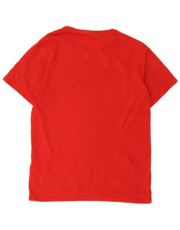 Polo Ralph Lauren Mens Custom Fit Camiseta Top Médio Algodão Vermelho