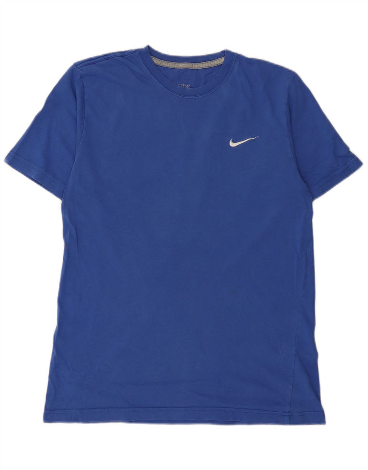 Camiseta masculina Nike Regular Fit Top de algodão azul médio