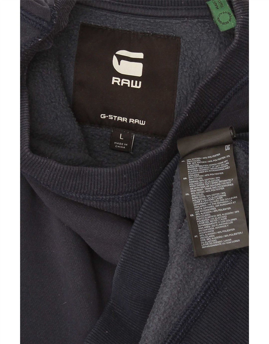 G-Star moletom masculino jumper grande algodão azul marinho