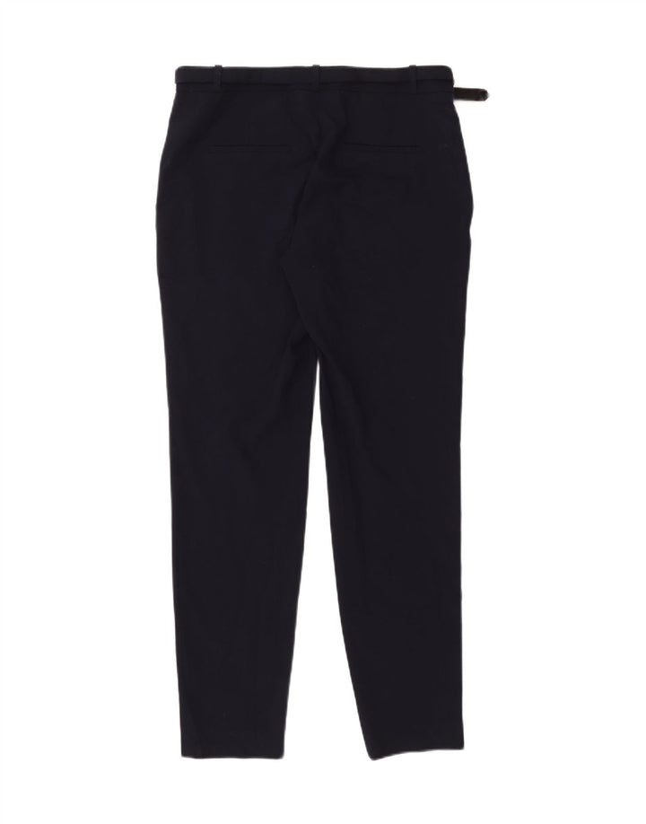 Calça Chino Slim Feminina Zara Médio W28 L31 Azul Marinho Poliéster