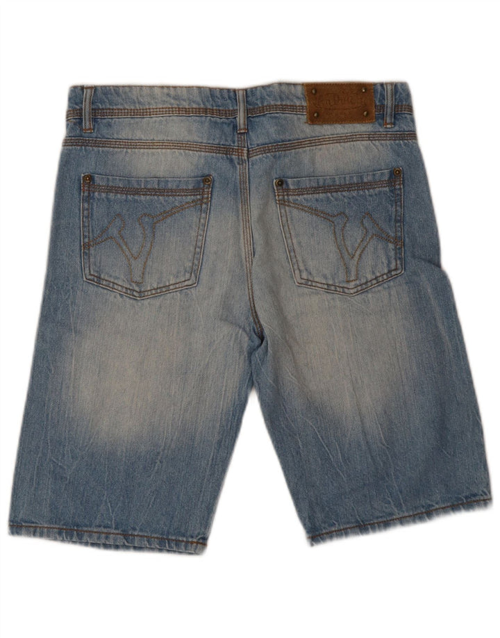Shorts jeans masculino Von Dutch W30 algodão azul médio