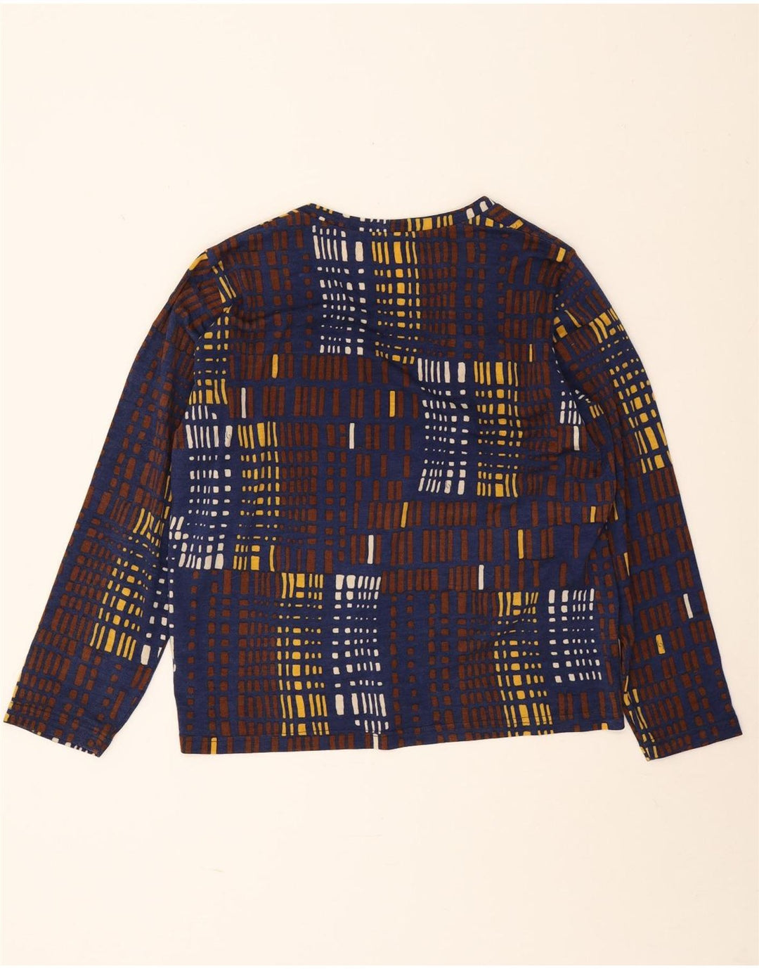 Liola Conjunto feminino de 2 peças IT 50 XL azul marinho lã geométrica