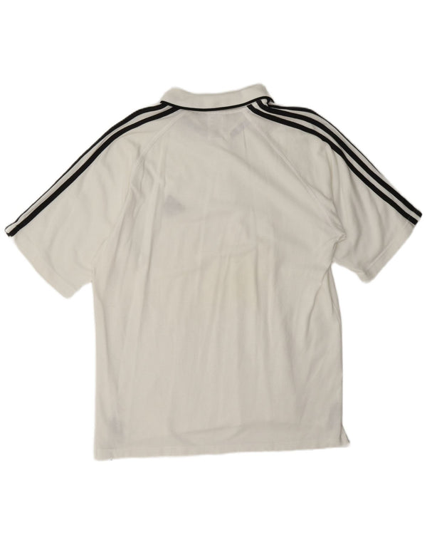 Camisa polo masculina Adidas UK 44/46 grande algodão branco