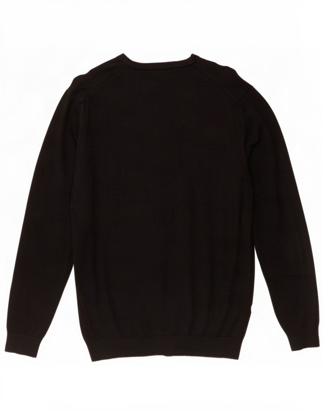 Zara Suéter masculino com gola redonda grande preto