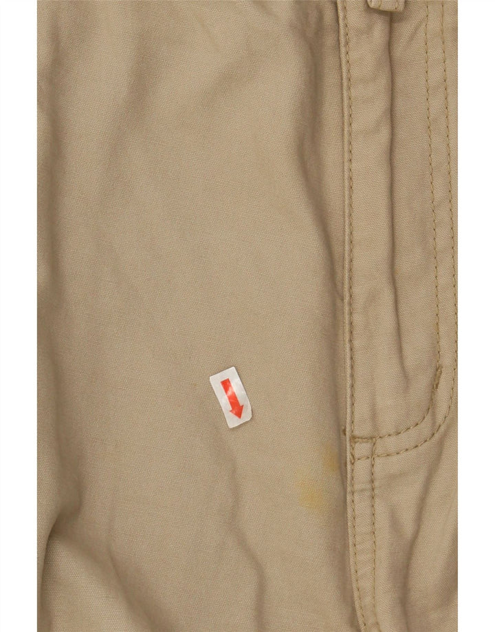 SLAM Mens Straight Cargo Trousers IT 54 2XL W40 L31 Beige Cotton Vintage Slam and Second-Hand Slam from Messina Hembry 