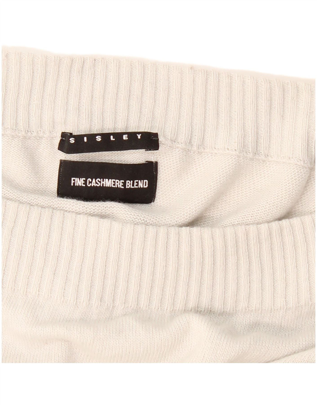 Suéter feminino SISLEY Batwing com gola canoa Reino Unido 10 pequeno cinza poliamida