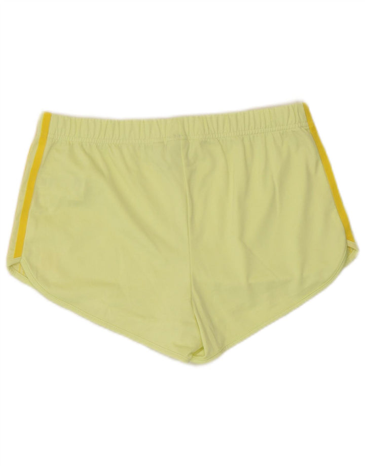 Shorts esportivos femininos Adidas UK 12 poliéster amarelo médio