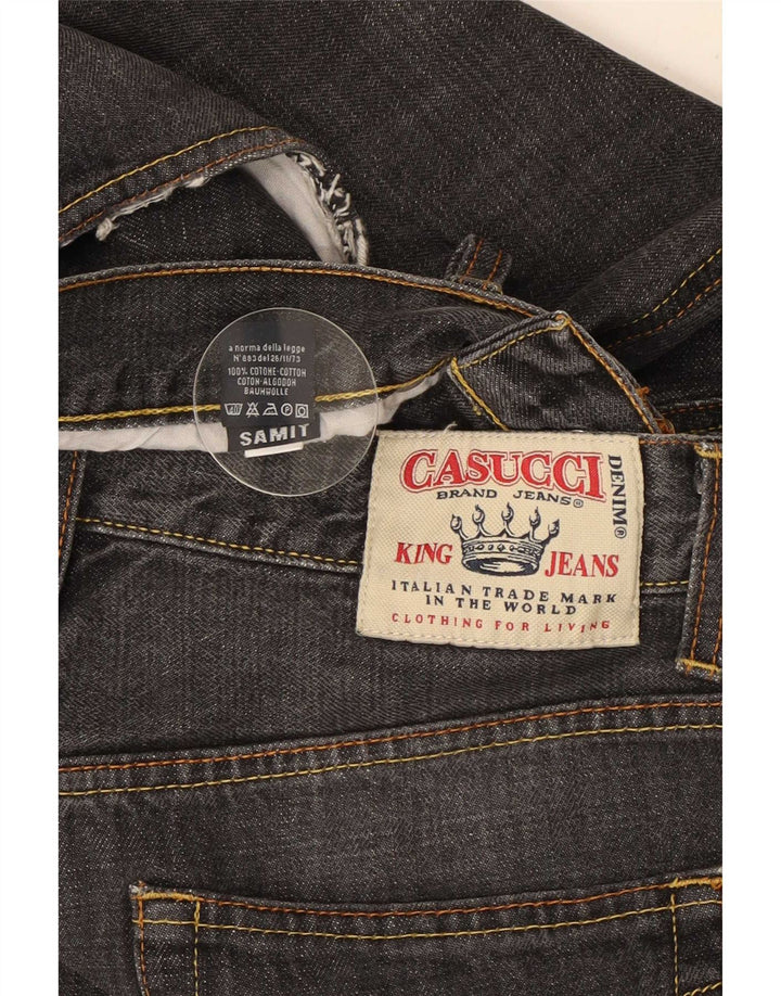 Casucci Mens Straight Jeans IT 46 Pequeno W32 L31 Algodão Preto