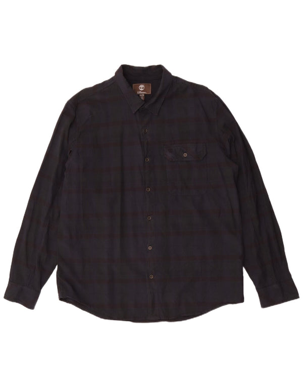 Camisa masculina Slim Fit Timberland 2XL algodão listrado azul marinho