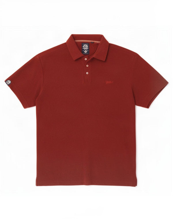 Camisa polo masculina Superdry XL algodão marrom