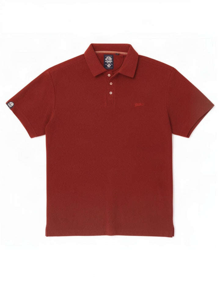 Camisa polo masculina Superdry XL algodão marrom