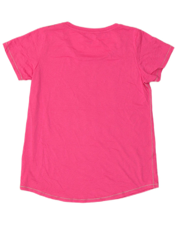 Camiseta feminina estampada Champion UK 14 grande poliéster rosa