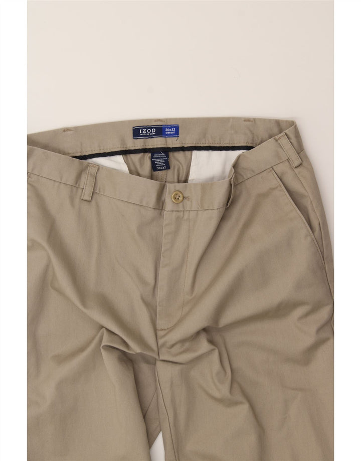 IZOD Mens Straight Chino Trousers W36 L32 Beige Cotton Vintage Izod and Second-Hand Izod from Messina Hembry 