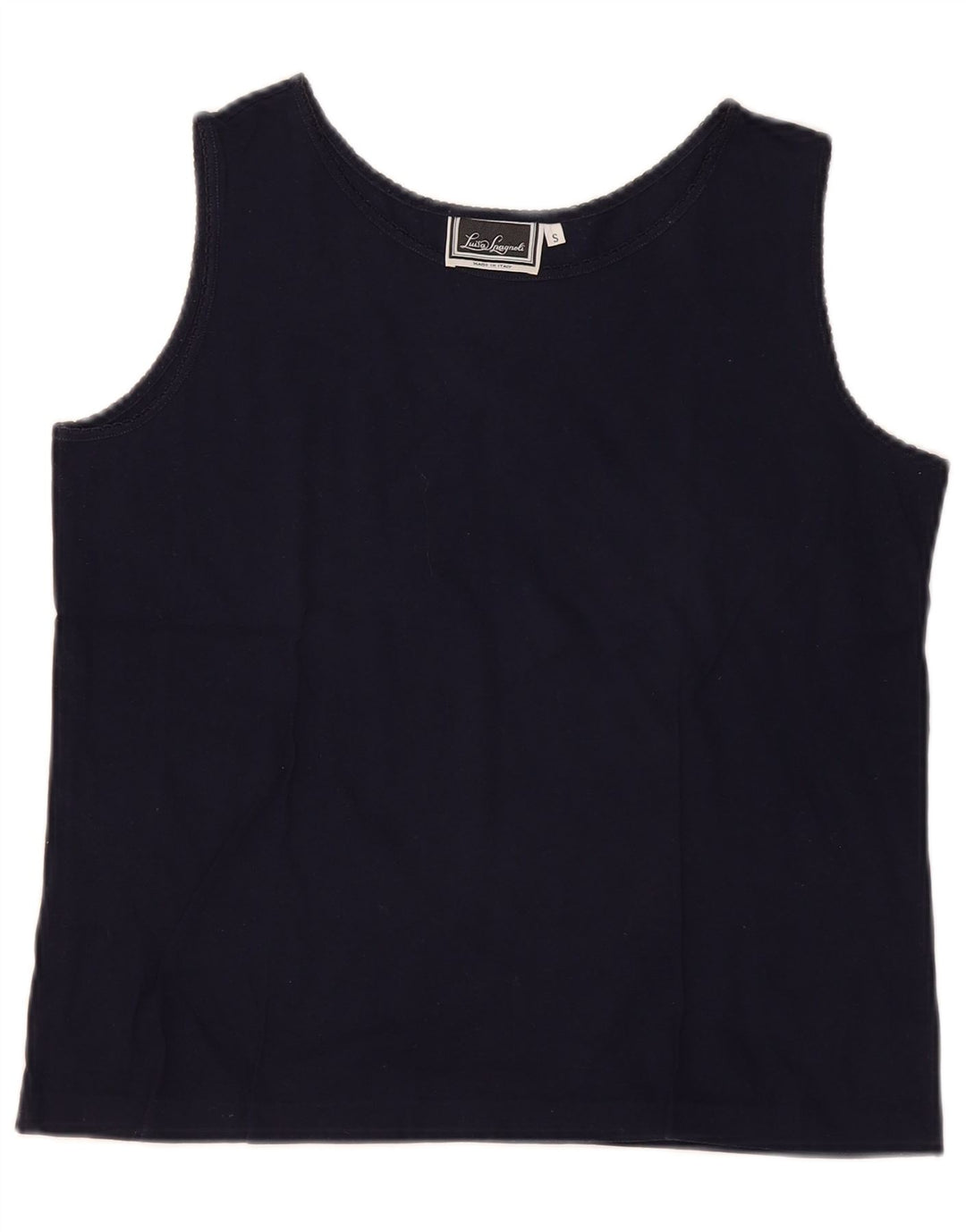 Colete feminino Luisa Spagnoli UK 10 pequeno azul marinho