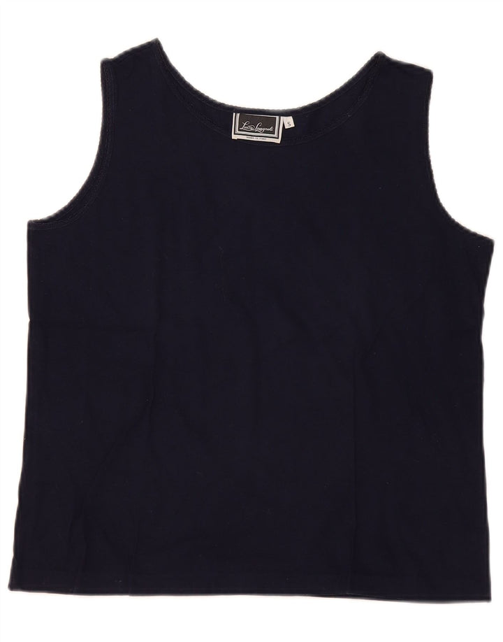 Colete feminino Luisa Spagnoli UK 10 pequeno azul marinho