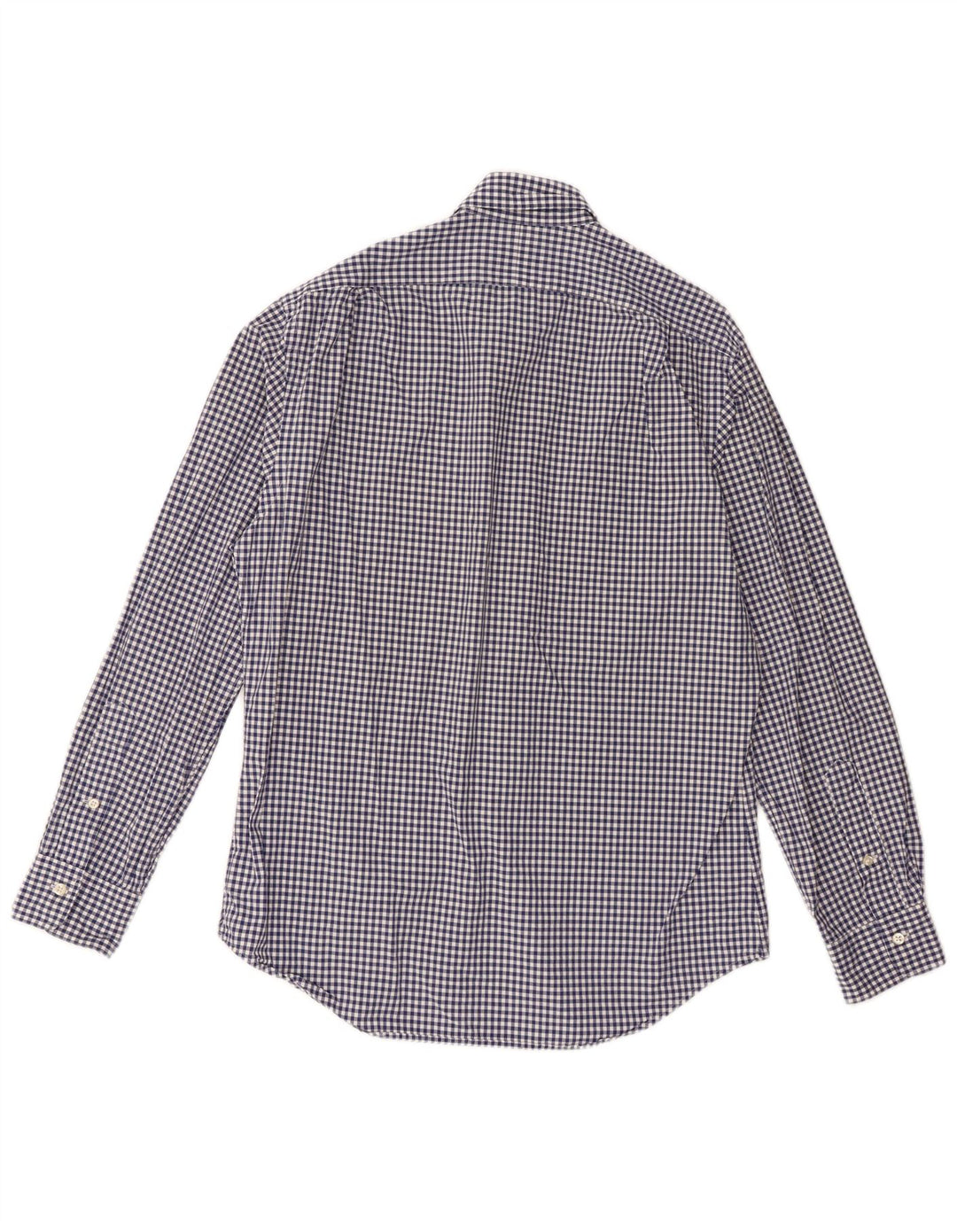 Camisa polo Ralph Lauren masculina slim fit grande algodão guingão azul