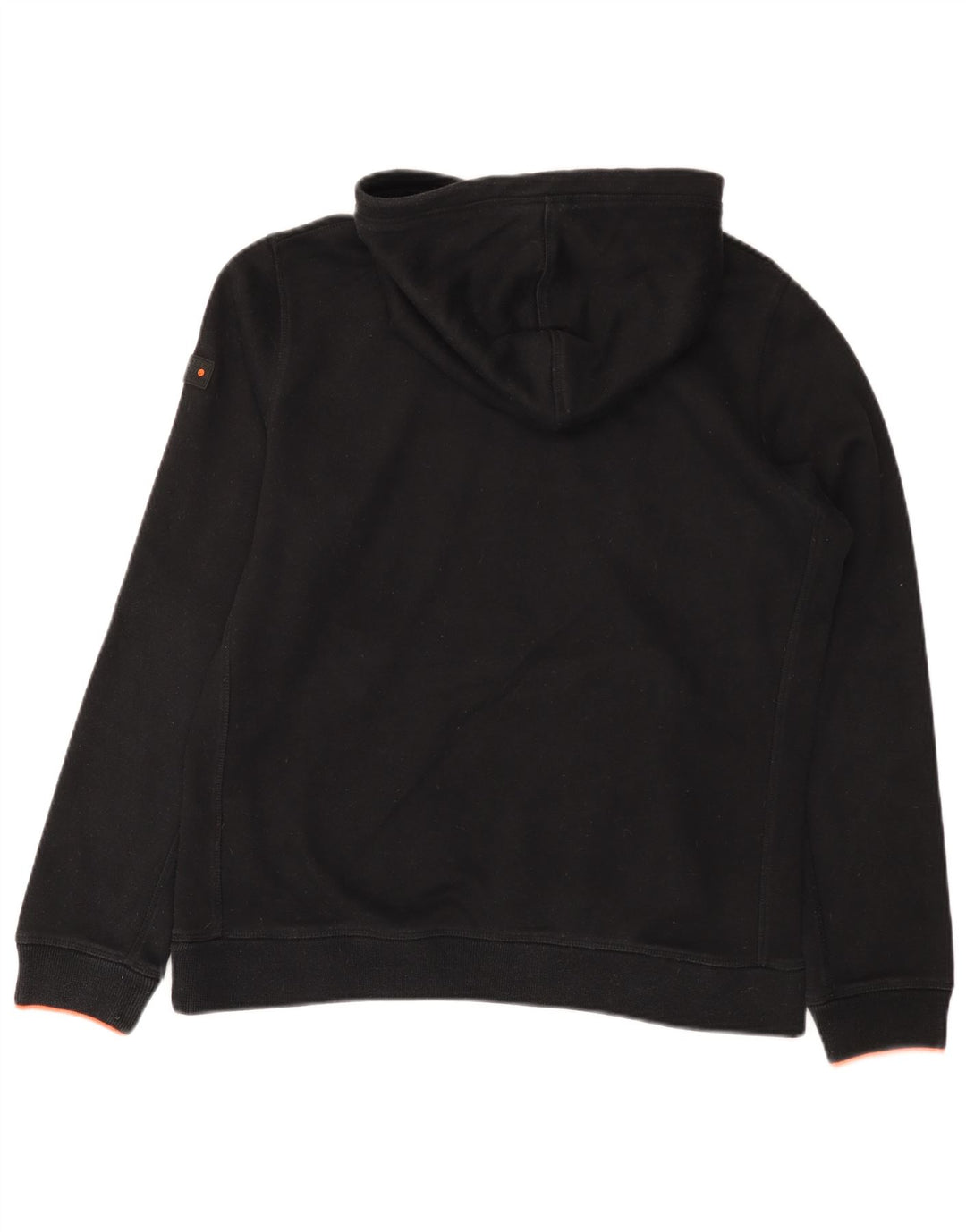 Superdry moletom com capuz masculino grande poliéster preto