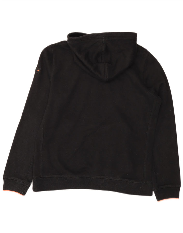 Superdry moletom com capuz masculino grande poliéster preto