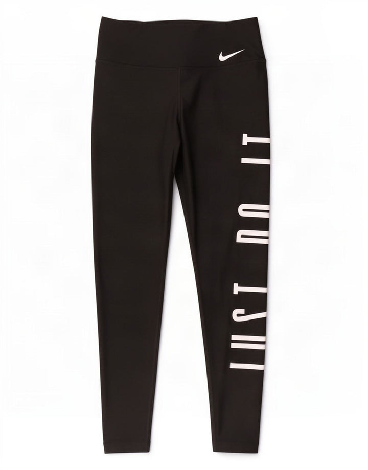 Leggings Nike Dri Fit Graphic UK 10 Pequeno Poliéster Preto