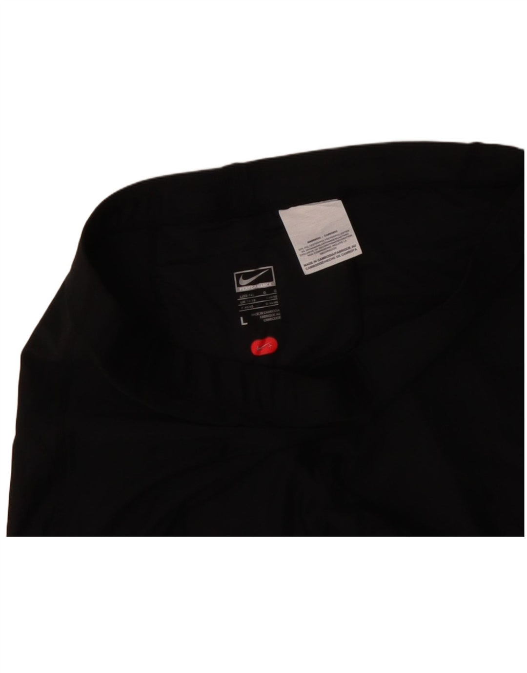 NIKE Womens Bermuda Sport Shorts UK 14/16 Grande Poliéster Preto