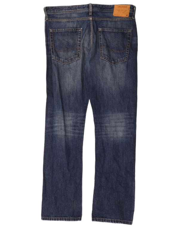 Jack & Jones Mens Clark Regular Fit Straight Jeans W34 L34 Azul Algodão