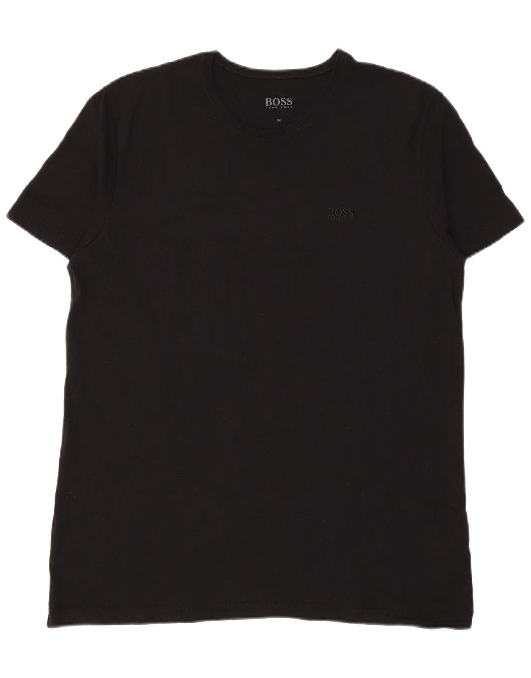 Camiseta masculina HUGO BOSS Top médio algodão preto