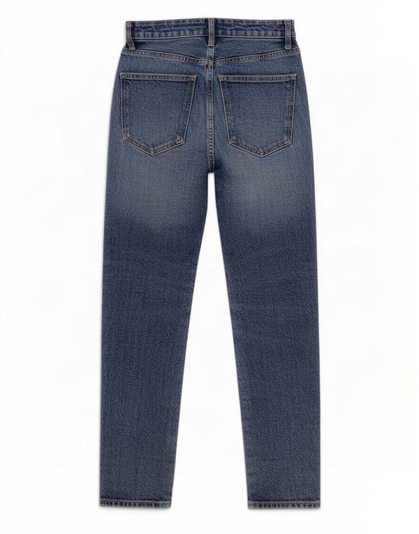 Calça jeans feminina cintura alta Zara EU 34 2XS W24 L26 azul algodão