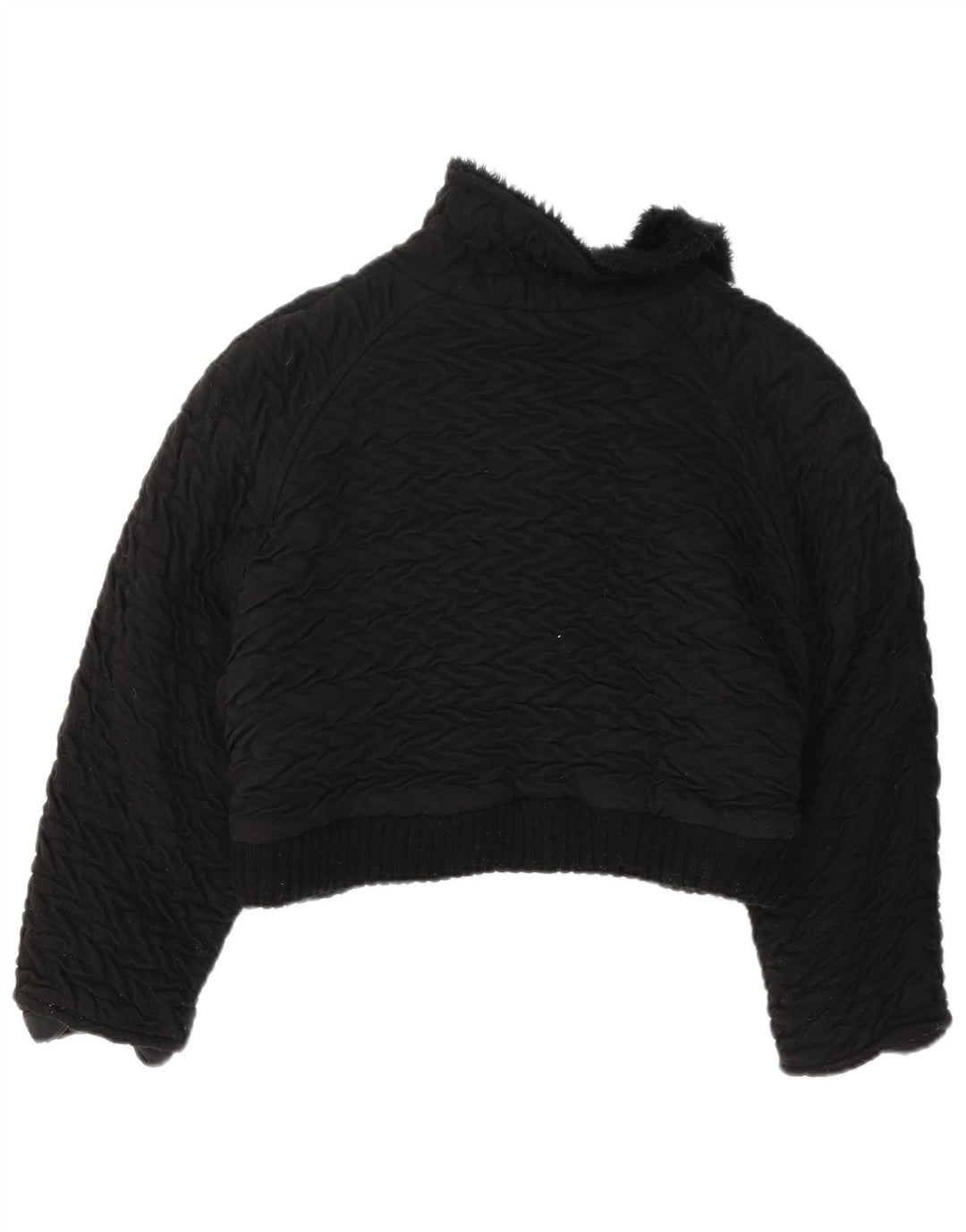 Jaqueta Bolero Feminina Vintage Reino Unido 14 Bloco Colorido Preto Médio