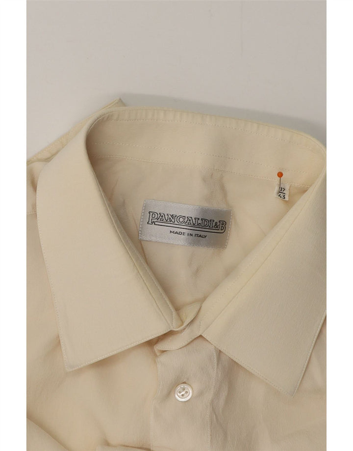 PANCALDI & B Mens Shirt Size 43 17 XL Off White