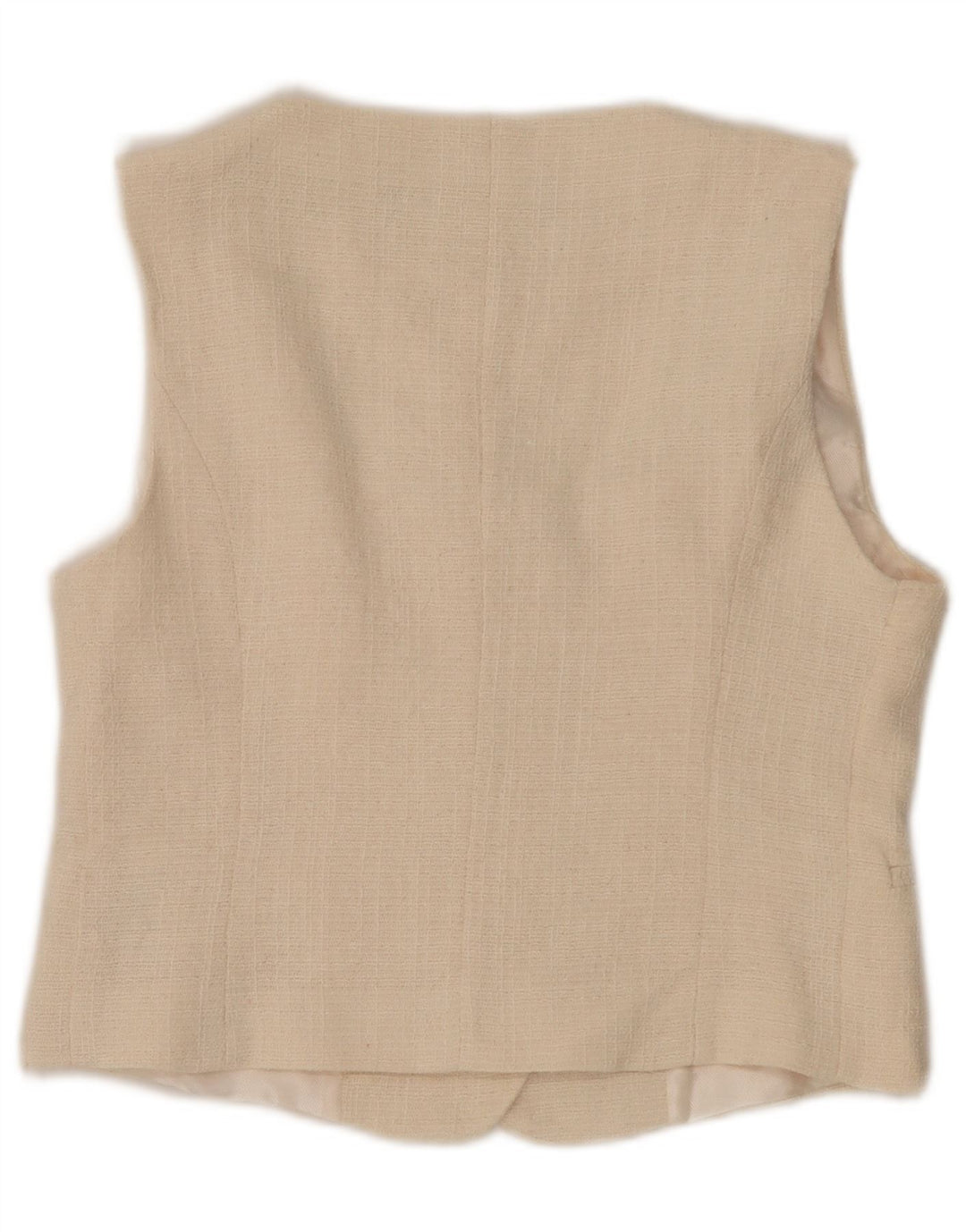 Colete feminino Zara UK 12 algodão bege médio