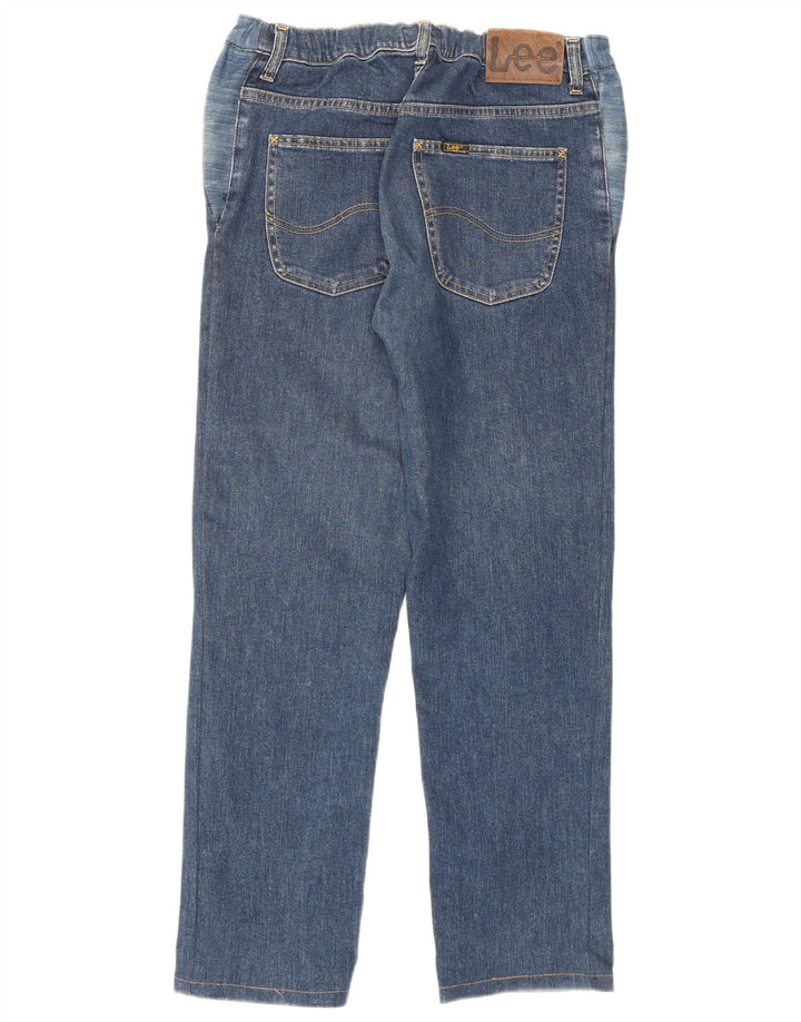 Lee Mens Brooklyn Straight Jeans W31 L28 Azul Algodão