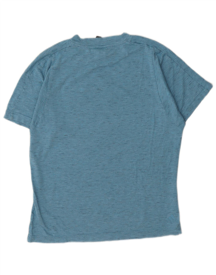 Camiseta feminina Adidas Graphic UK 12/14 poliéster manchado azul médio
