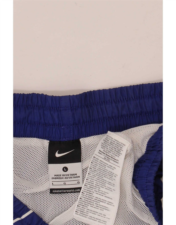 Shorts esportivos gráficos masculinos Nike grande azul poliéster