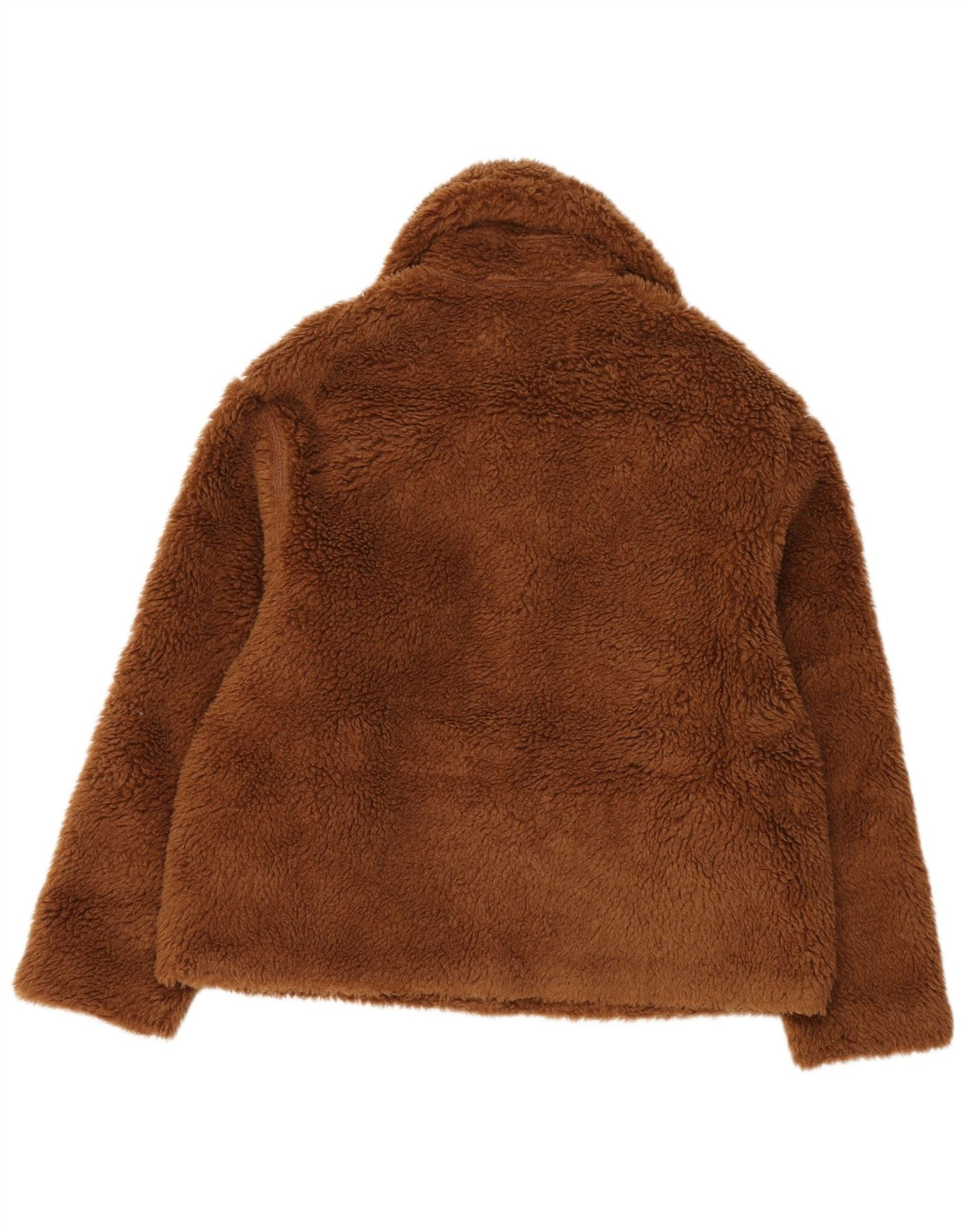 Calvin Klein Jeans Mulher Teddy Bear Fleece Jacket Reino Unido 10 Pequeno Marrom