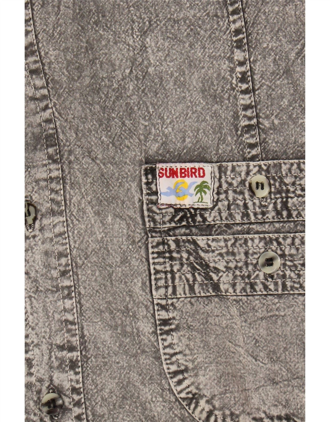 Camisa jeans masculina VINTAGE grande cinza