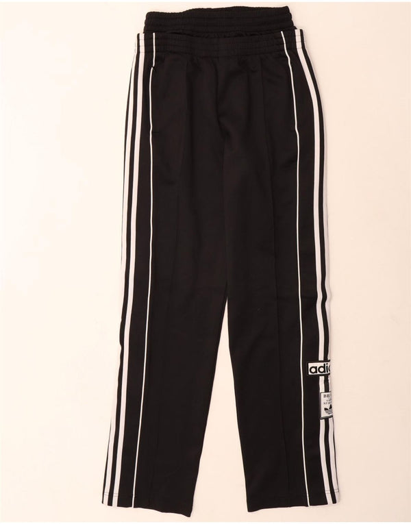 Adidas Womens Graphic Tracksuit Calças UK 4/6 XS Algodão Preto
