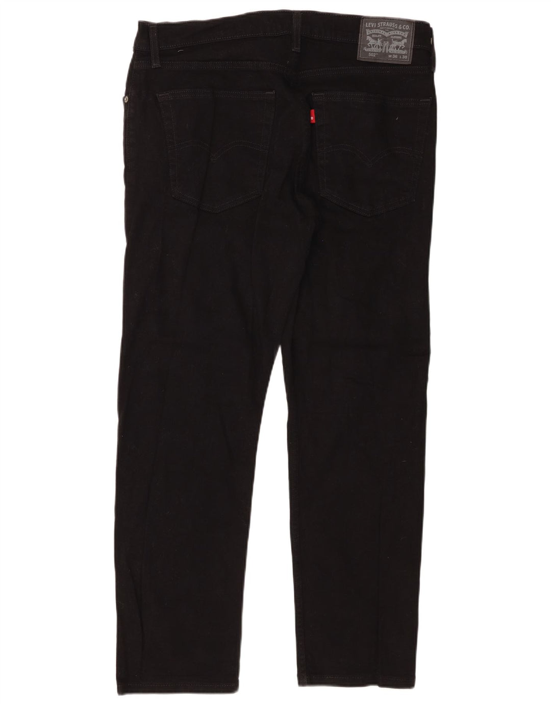 Levi's Masculino 502 Tapered Jeans W36 L30 Algodão Preto