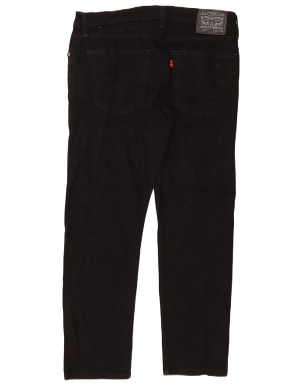 Levi's Masculino 502 Tapered Jeans W36 L30 Algodão Preto