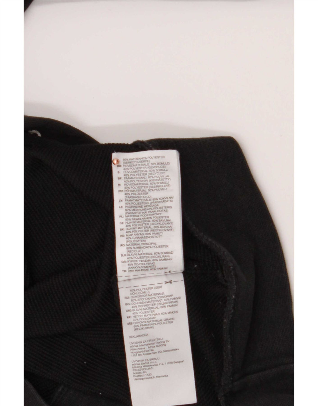 Adidas Mens Graphic Moletom Jumper Médio Algodão Preto