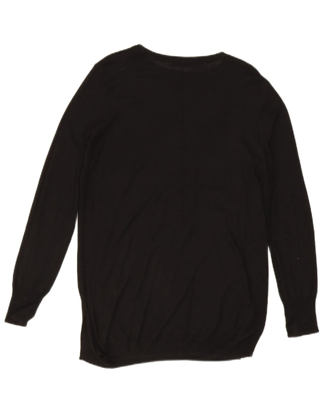Zara Suéter feminino com palangre grande e gola canoa Reino Unido 14 médio preto
