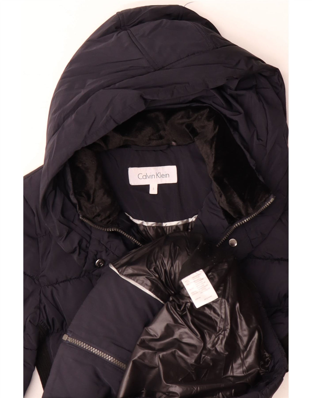 Casaco acolchoado oversized feminino CALVIN KLEIN Reino Unido 10 pequeno azul marinho