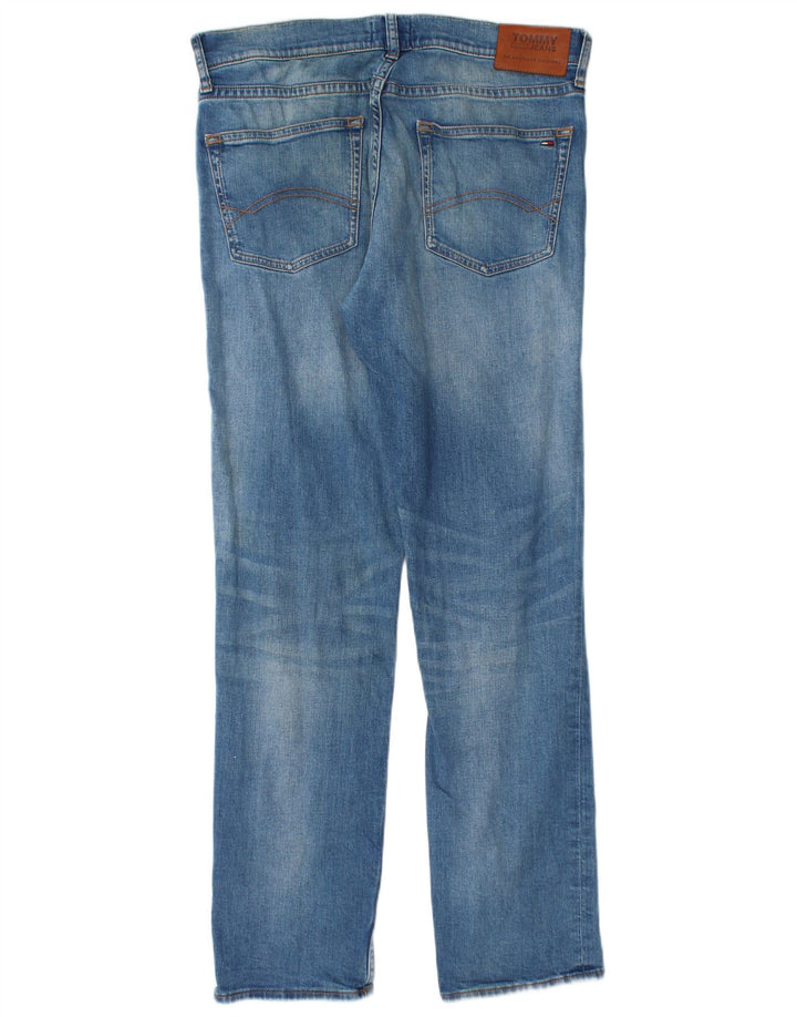 Jeans retos masculinos Tommy Hilfiger W32 L32 algodão azul