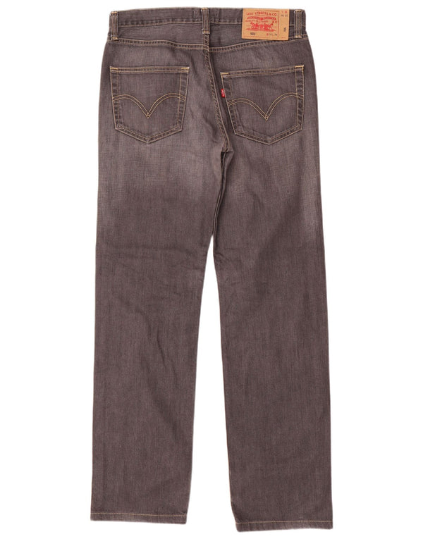 Calça jeans masculina Levi's 501 Straight W32 L32 cinza algodão