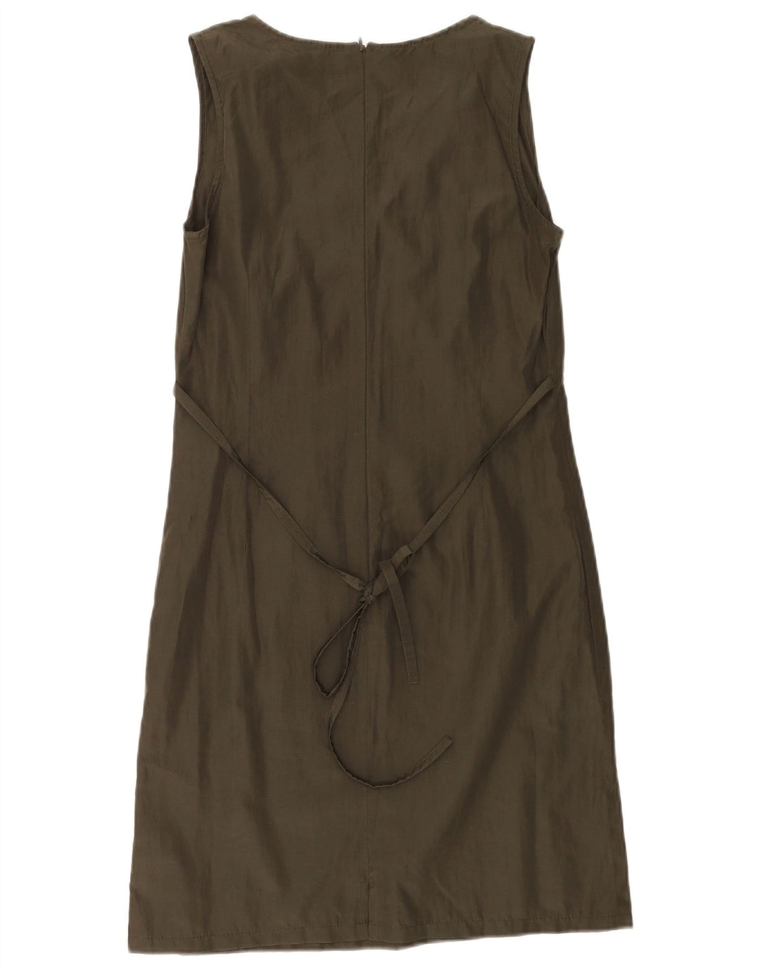Vestido feminino Jones sem mangas com bainha UE 36 pequeno poliéster cáqui
