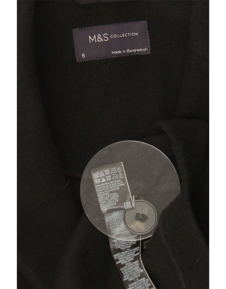 Sobretudo feminino Marks & Spencer UK 6 XS poliéster preto