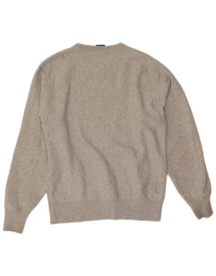Champion moletom masculino jumper pequeno algodão manchado cinza