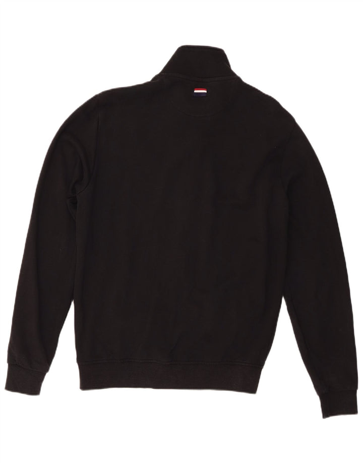 US Polo Assn. Jaqueta masculina de moletom de algodão preto médio