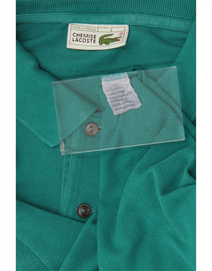 Camisa polo masculina Lacoste tamanho 6 XL algodão verde