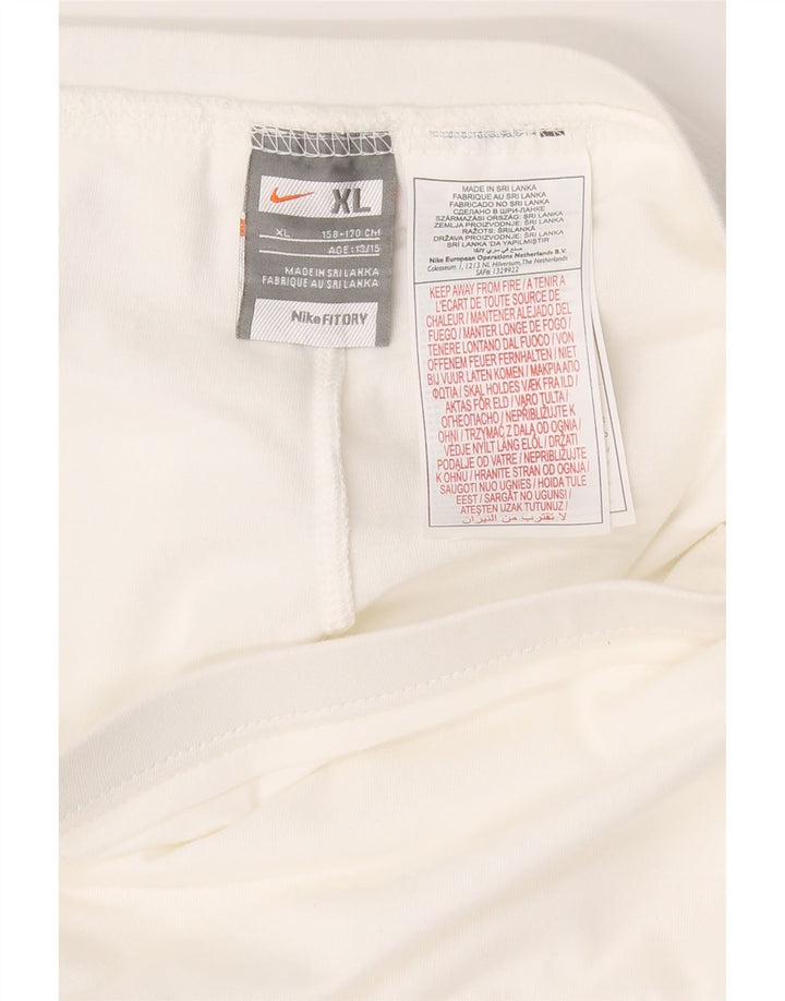 NIKE Girls Skort 13-14 Years XL White Cotton Vintage Nike and Second-Hand Nike from Messina Hembry 