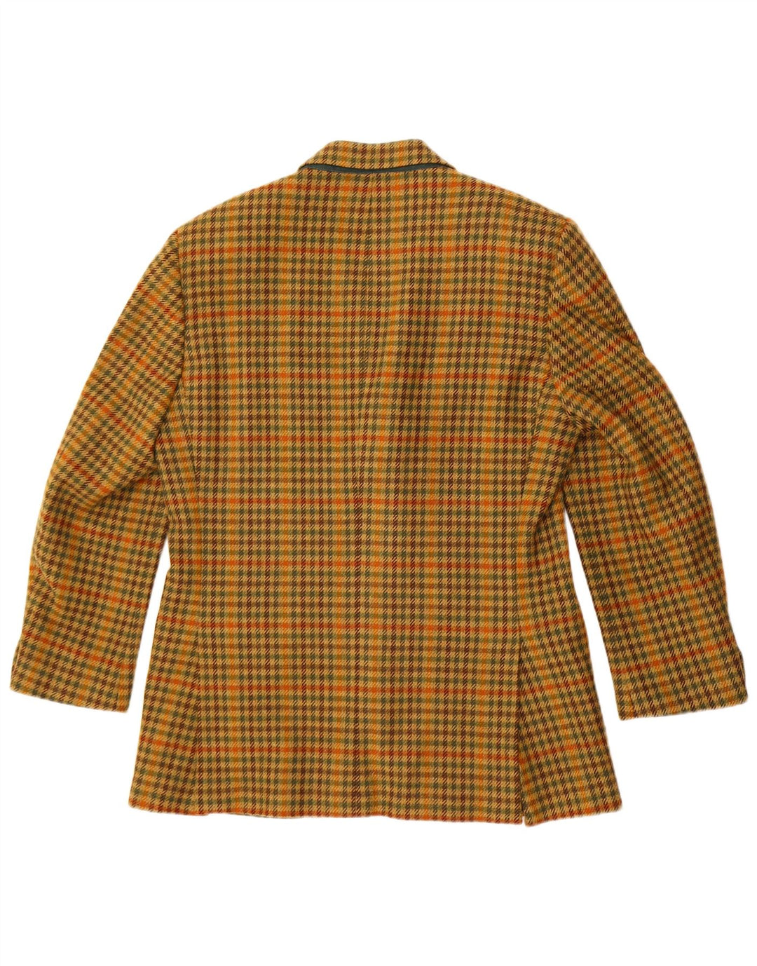 Jaqueta blazer masculina de 3 botões Alberto Aspesi IT 50 grande amarelo houndstooth